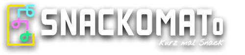 Snackomato Logo in weißer Schrift